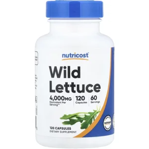 Wild Lettuce 4000mg 120' - Nutricost (4000mg Per 2 Capsules)