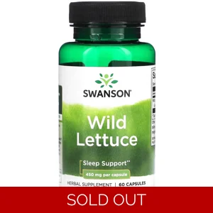 Wild Lettuce 450mg 60 Pills - Swanson Bottle - Lebanon Supplements