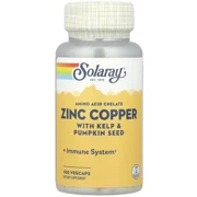 Zinc Copper 100 Pills - Solaray Bottle - Lebanon Supplements