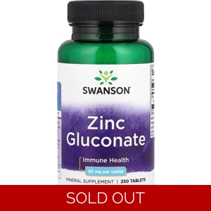 Zinc Gluconate 30mg 250' - Swanson