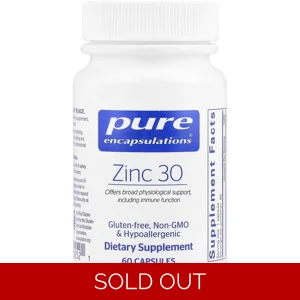 Zinc Picolinate 30mg 60 pills - Pure Encapsulations Bottle - Lebanon Supplements