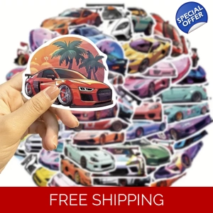 JDM, Retro & Supercar Vinyl Stickers | High-Quality Car Enthusiast Decals | Cartoon Style