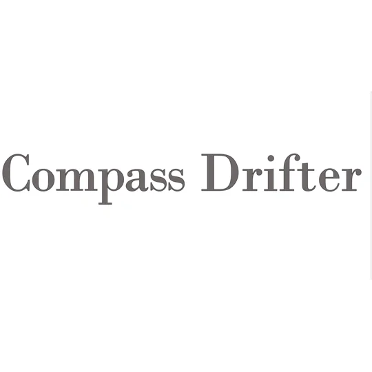 ~2 x COMPASS DRIFTER Vinyl Decal 14" x 1.9"