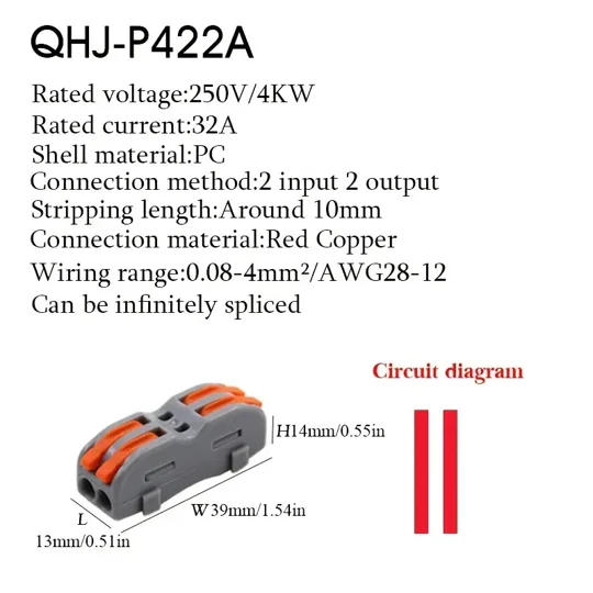 ~Set Of 6 Wire Connectors Pin Splicing Terminal Blocks, Led Strip Lighting Electric Quick Connectors
