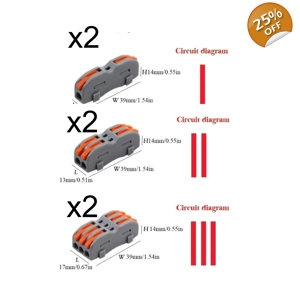 #Set Of 6 Wire Connectors Pin Splicing Terminal Blocks, Led Strip Lighting Electric Quick Connectors