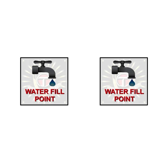 Talbot Owners Club Gas Locker and Water Fill Sticker Packs