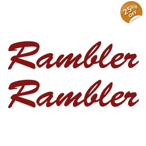 #2 Rambler Vinyl Decals 228mm x 44mm in Script From The Auto Sleeper