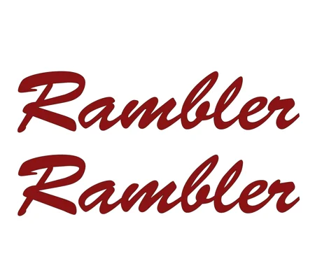 ~2 Rambler Vinyl Decals 228mm x 44mm in Script From The Auto Sleeper