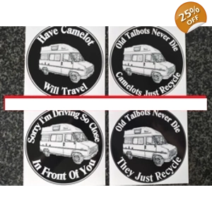 #Set Of 4 Camelot Fun Stickers