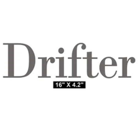~2 x DRIFTER Vinyl Decal 16" x 4.2"