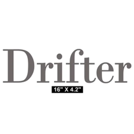 ~2 x DRIFTER Vinyl Decal 16" x 4.2"