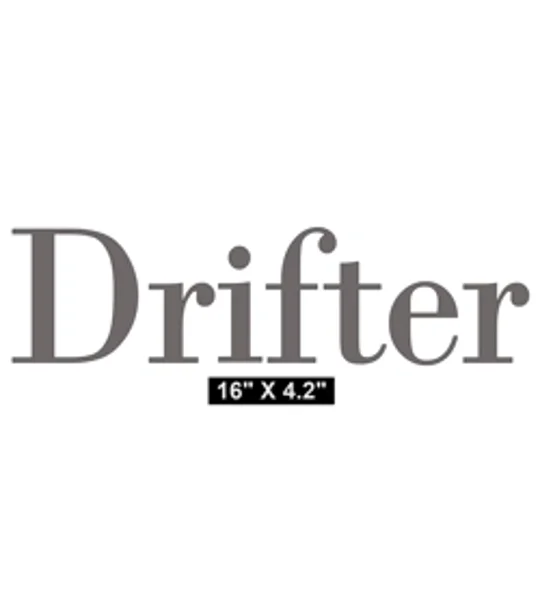 ~2 x DRIFTER Vinyl Decal 16" x 4.2"