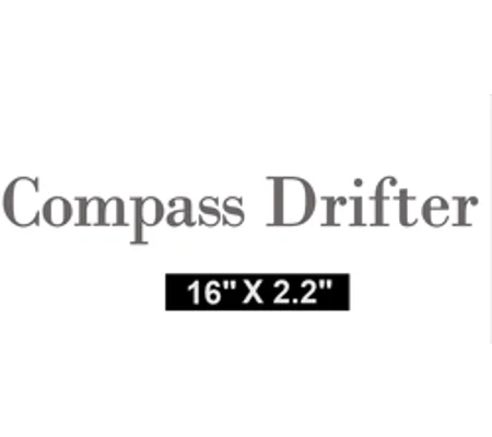 ~2 x COMPASS DRIFTER Vinyl Decal 16" x 2.2"
