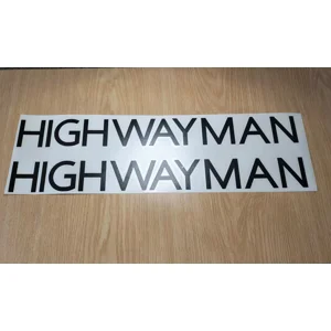 2 x Highwayman Text Only 435mm x 50mm