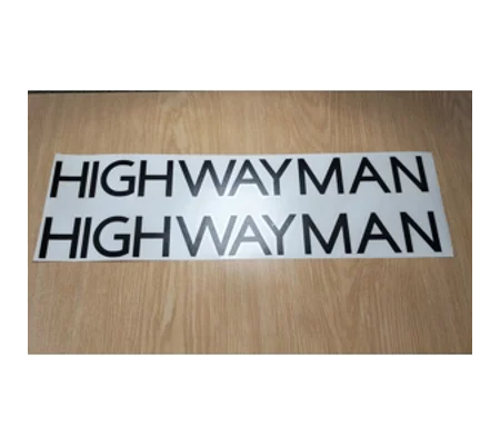 2 x Highwayman Text Only 435mm x 50mm