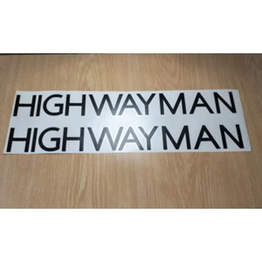 2 x Highwayman Text Only 435mm x 50mm