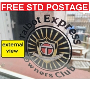New Windscreen Talbot Express Members Logo Decal