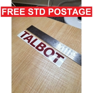 2 x TALBOT Bonnet Vinyl Decal in Burgundy