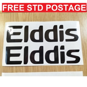 2 x Plain ELDDIS Decals 21 x 5cm