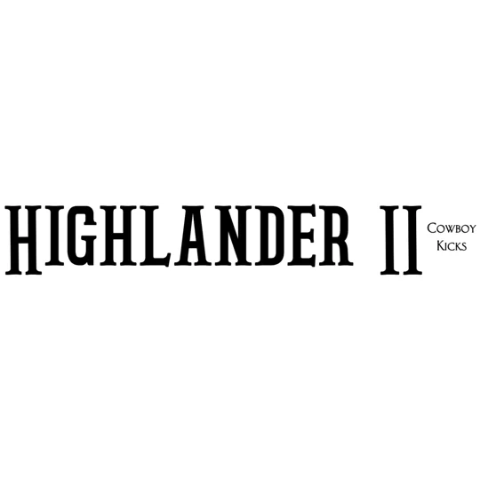 ~1 x Highlander 2 Decal In Cowboy Kicks Font