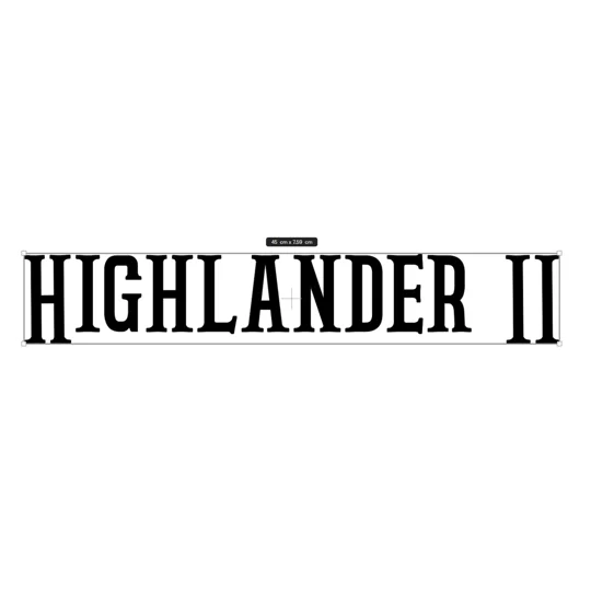 ~1 x Highlander 2 Decal In Cowboy Kicks Font