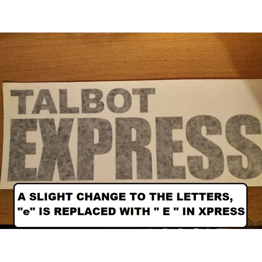 Talbot Express Bonnet Vinyl Decal Sticker