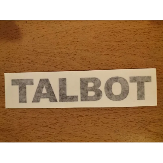 TALBOT Bonnet Vinyl Decal in Black