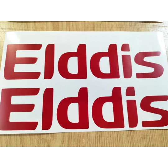2 x Plain ELDDIS Decals 21 x 5cm