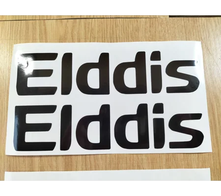2 x Plain ELDDIS Decals 21 x 5cm