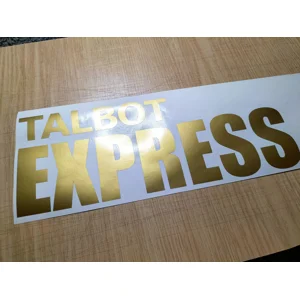 TALBOT EXPRESS Bonnet Vinyl Decal In Gold 250mm x 94mm