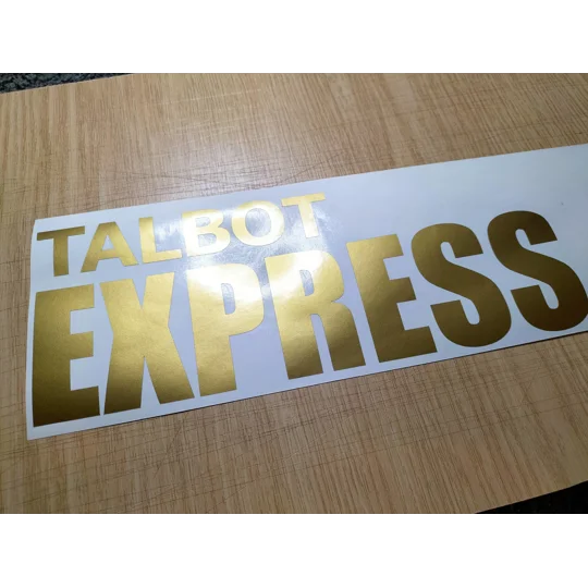 TALBOT EXPRESS Bonnet Vinyl Decal In Gold 250mm x 94mm
