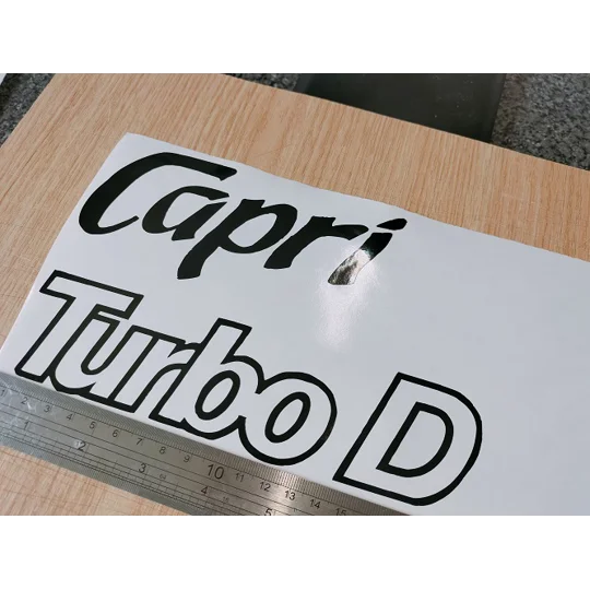 Turbo D Vinyl Decal ( Capri sold separately )