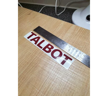 #2 x TALBOT Bonnet Vinyl Decal in Burgundy