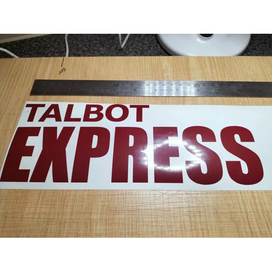 #Talbot Express Bonnet Vinyl Decal Sticker In Burgundy