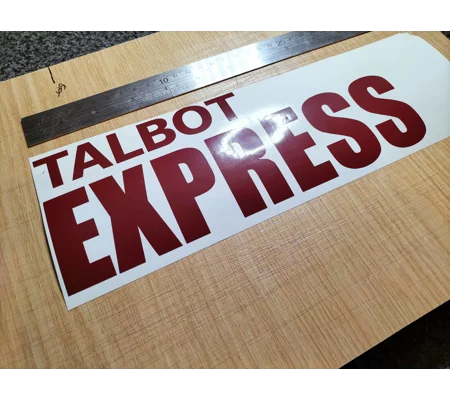 #Talbot Express Bonnet Vinyl Decal Sticker In Burgundy