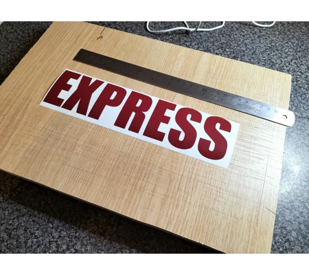 #Express Bonnet Vinyl Decal Sticker In Burgundy