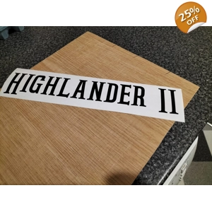 #1 x Highlander 2 Decal In Cowboy Kicks Font