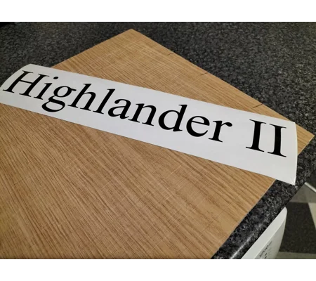 ~2 x Highlander 2 Decal In Mongolian Baiti Font