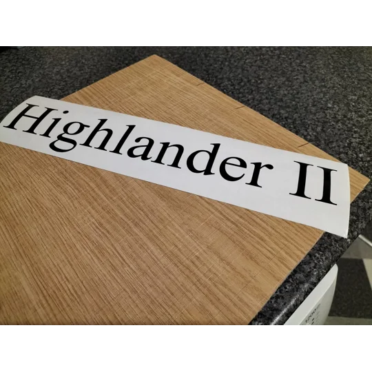 ~2 x Highlander 2 Decal In Mongolian Baiti Font