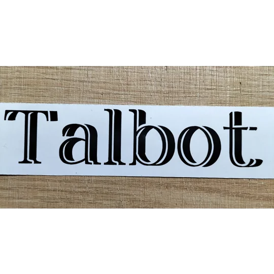 ~2 TALBOT Decal For Talbot Express Camper Vans In Shadow Effect