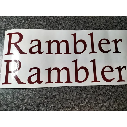 ~2 Rambler Vinyl Decals 228mm x 44mm From The Auto Sleeper