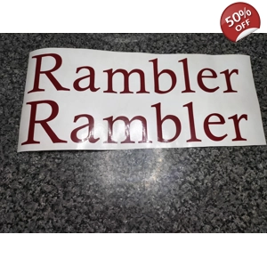 2 Rambler Vinyl Decals 228mm x 44mm From The Auto Sleeper