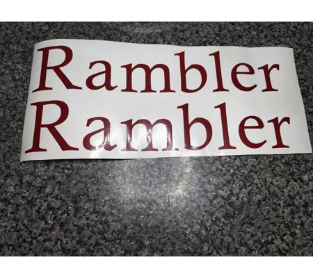 ~2 Rambler Vinyl Decals 228mm x 44mm From The Auto Sleeper