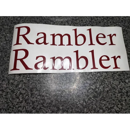 ~2 Rambler Vinyl Decals 228mm x 44mm From The Auto Sleeper