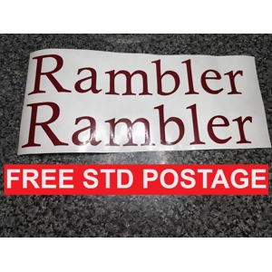 2 Rambler Vinyl Decals 228mm x 44mm From The Auto Sleeper