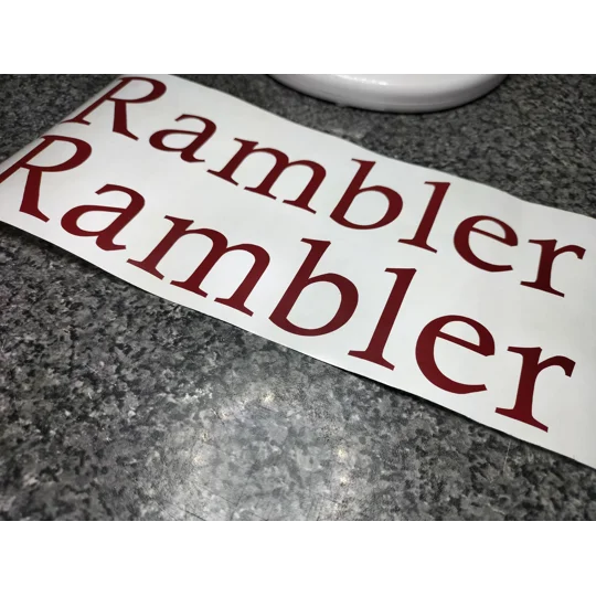 ~2 Rambler Vinyl Decals 228mm x 44mm From The Auto Sleeper