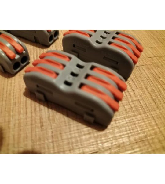 ~Set Of 6 Wire Connectors Pin Splicing Terminal Blocks, Led Strip Lighting Electric Quick Connectors