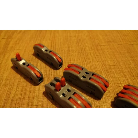 ~Set Of 6 Wire Connectors Pin Splicing Terminal Blocks, Led Strip Lighting Electric Quick Connectors