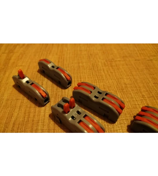 ~Set Of 6 Wire Connectors Pin Splicing Terminal Blocks, Led Strip Lighting Electric Quick Connectors