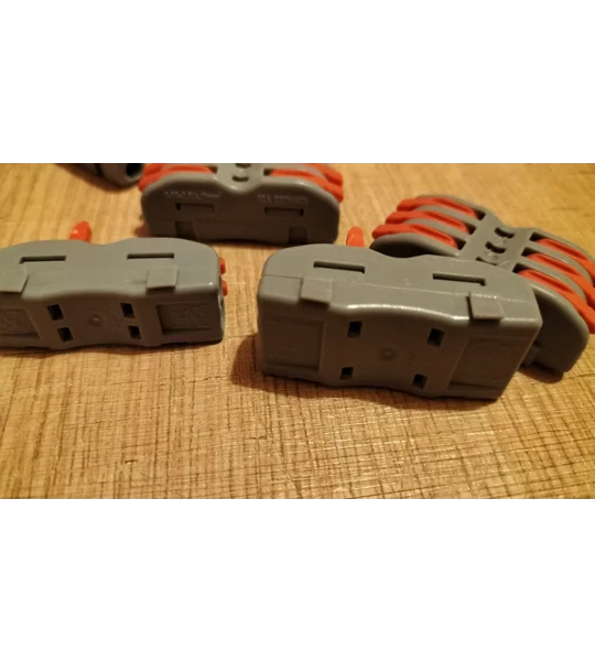 ~Set Of 6 Wire Connectors Pin Splicing Terminal Blocks, Led Strip Lighting Electric Quick Connectors